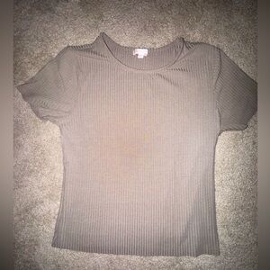 Cute Brown Cropped Shirt